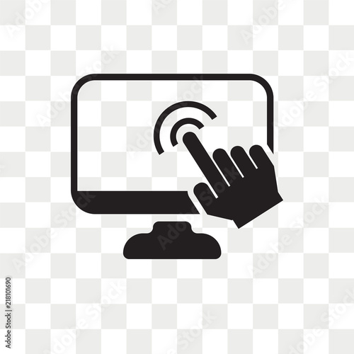Touch screen vector icon isolated on transparent background, Touch screen logo design