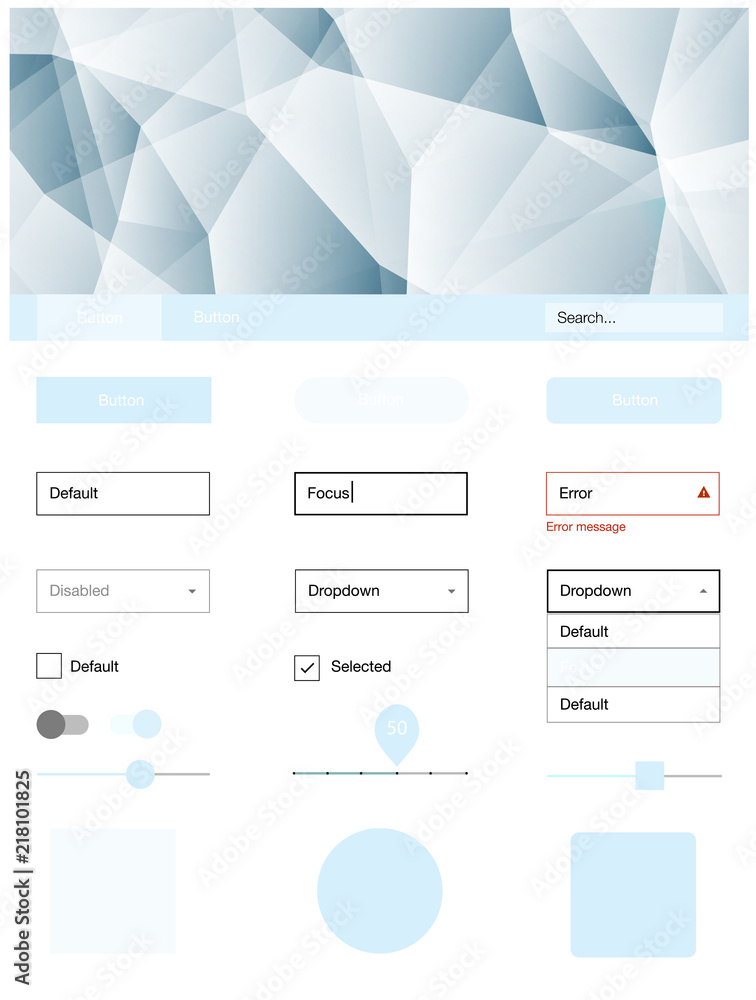 Light BLUE vector wireframe kit with crystals. Light BLUE vector wireframe kit with crystals.