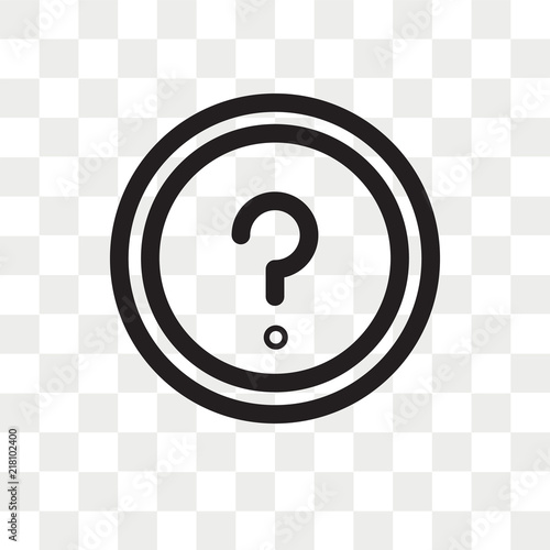 Round help button vector icon isolated on transparent background, Round help button logo design
