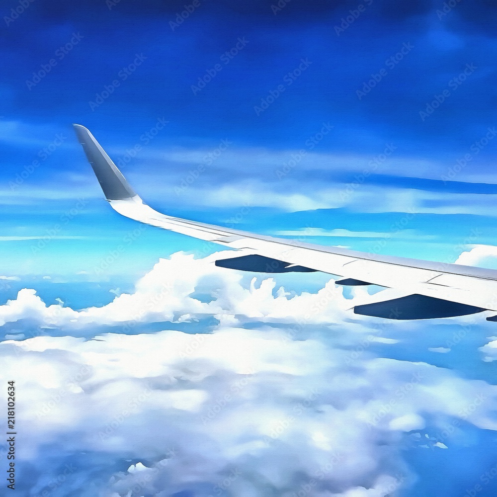 Oil painting. Art print for wall decor. Acrylic artwork. Big size poster. Watercolor drawing. Modern style fine art. Beautiful celestial landscape. Wonderful view from the airplane window. Oil painting. Art print for wall decor. Acrylic artwork. Big size poster. Watercolor drawing. Modern style fine art. Beautiful celestial landscape. Wonderful view from the airplane window.