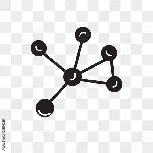 Molecular configuration vector icon isolated on transparent background, Molecular configuration logo design