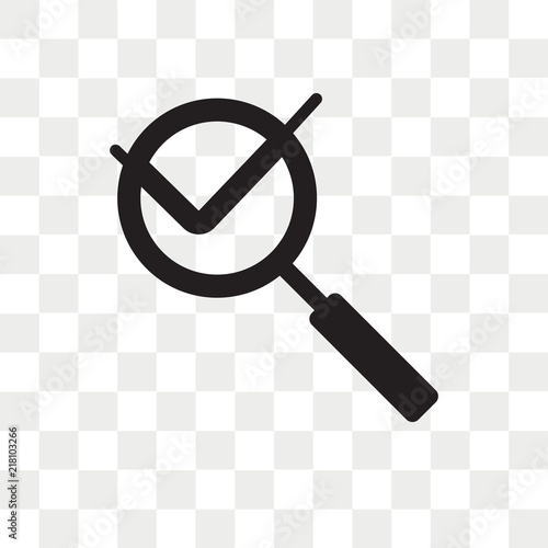 Magnifying glass vector icon isolated on transparent background, Magnifying glass logo design