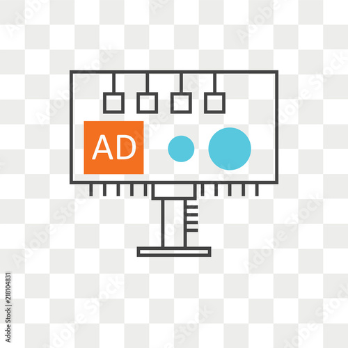 Billboard vector icon isolated on transparent background, Billboard logo design