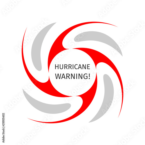 Graphic banner of hurricane warning