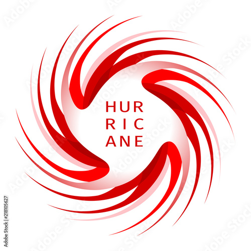 Graphic banner of hurricane warning