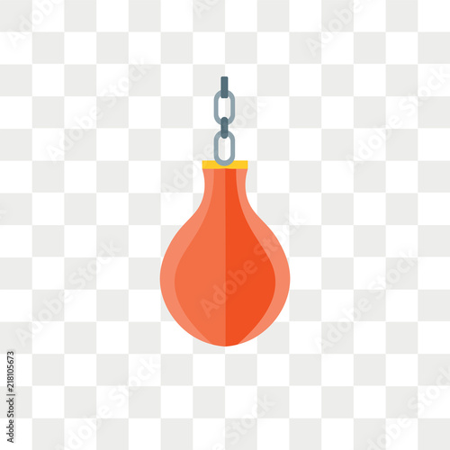 Punching ball vector icon isolated on transparent background, Punching ball logo design