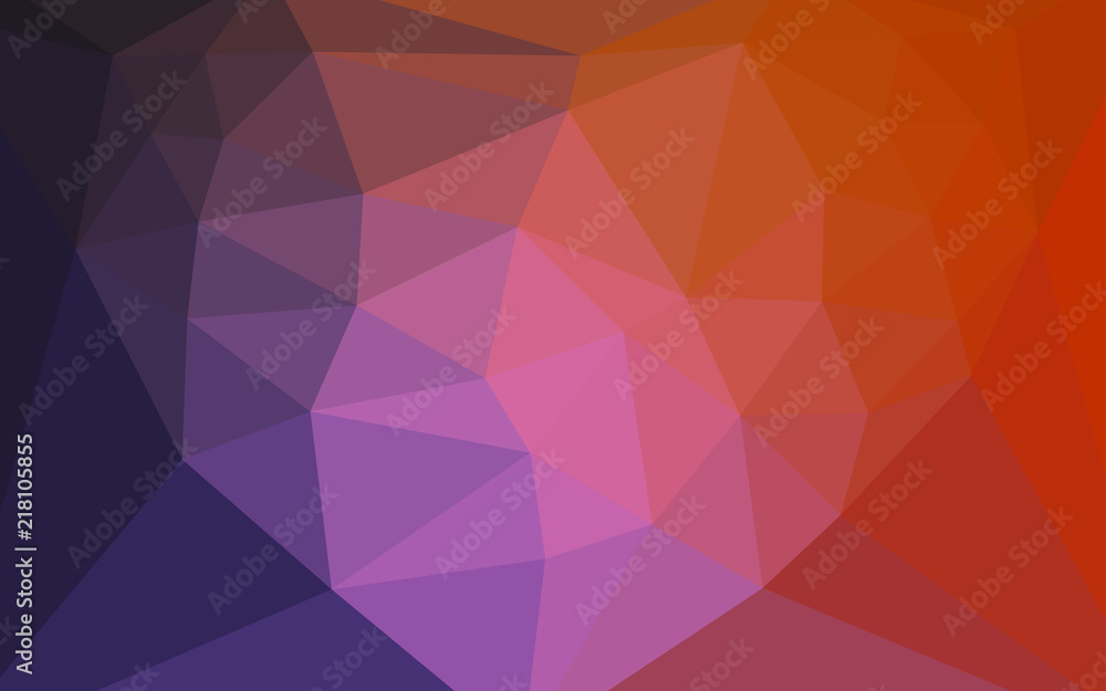 Dark Pink, Red vector gradient triangles pattern with a heart in a centre. Dark Pink, Red vector gradient triangles pattern with a heart in a centre.