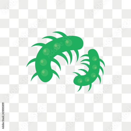 Microbe vector icon isolated on transparent background, Microbe logo design