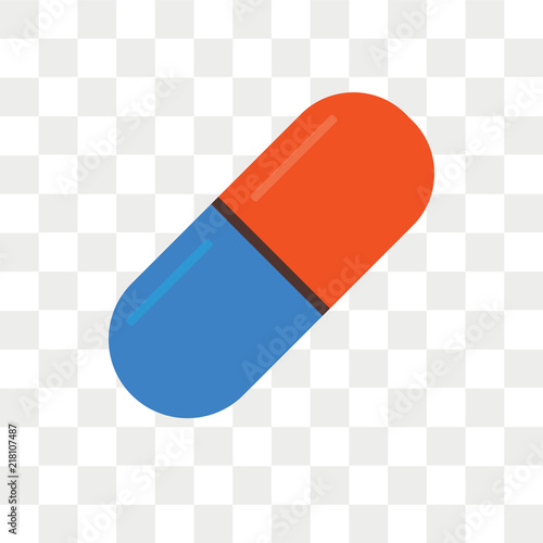 Pill vector icon isolated on transparent background, Pill logo design