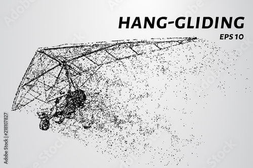 Hang-gliding of the particles.