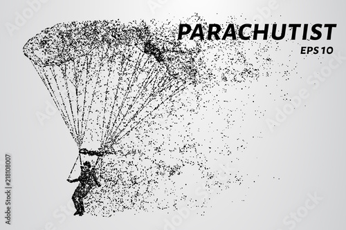 Parachutist of the particles.