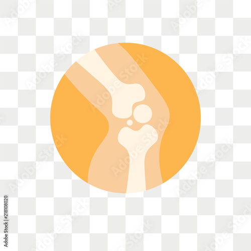 Knee vector icon isolated on transparent background, Knee logo design