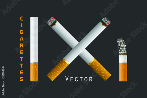 Realistic Cigarettes || Vector Illustration (3D Render) 