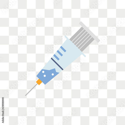 Syringe vector icon isolated on transparent background, Syringe logo design