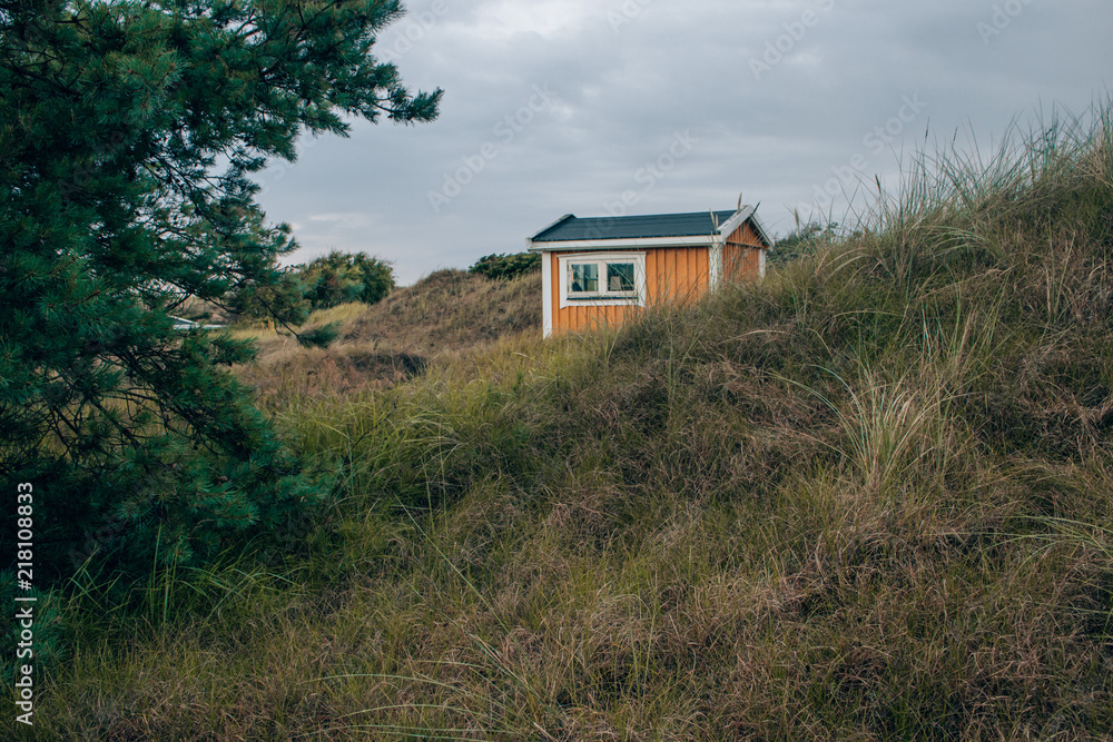 a traditional yellow cabin in norway a traditional yellow cabin in norway