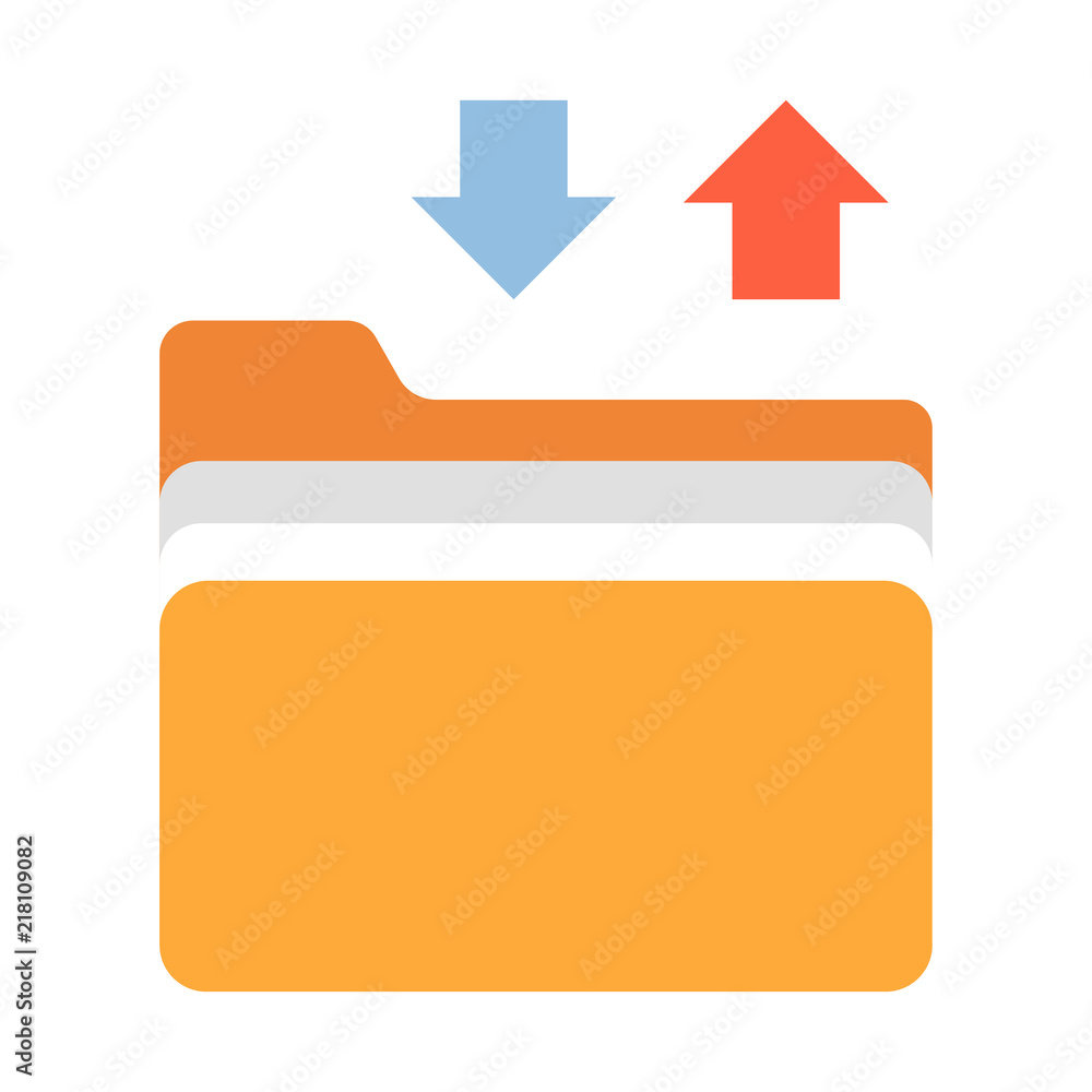 Files transfer flat illustration Files transfer flat illustration