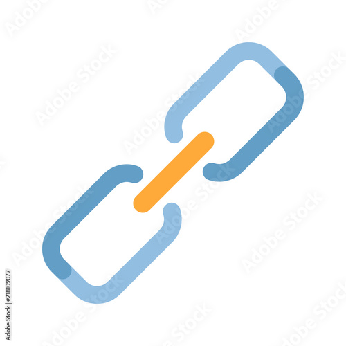Hyperlink flat illustration