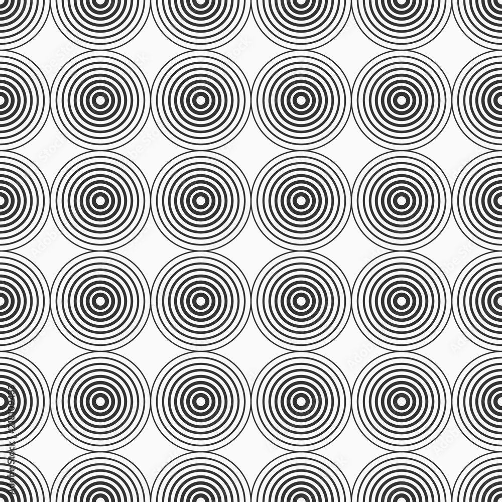 Abstract seamless pattern of circles.