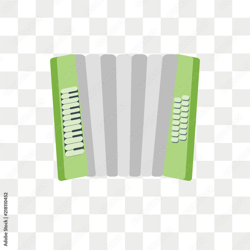 Accordion vector icon isolated on transparent background, Accordion logo design