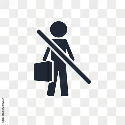 Unemployed vector icon isolated on transparent background, Unemployed logo design