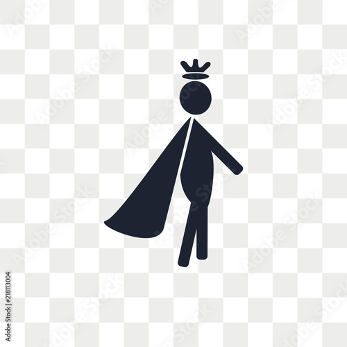Prince vector icon isolated on transparent background, Prince logo design