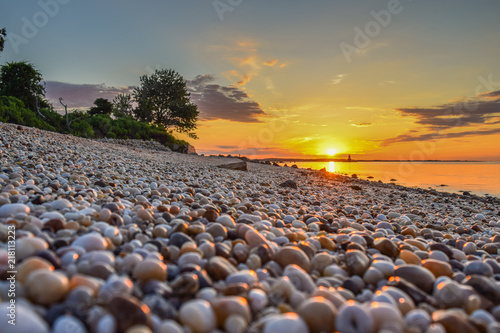 Obraz na płótnie Sunrise at Orient Point w salonie