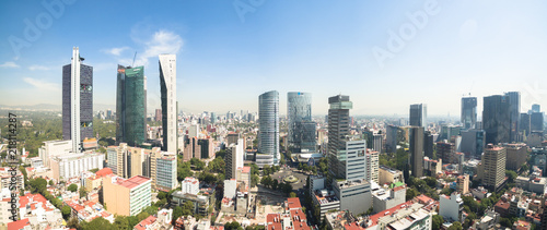 Panorama del skyline del Paseo de la Reforma