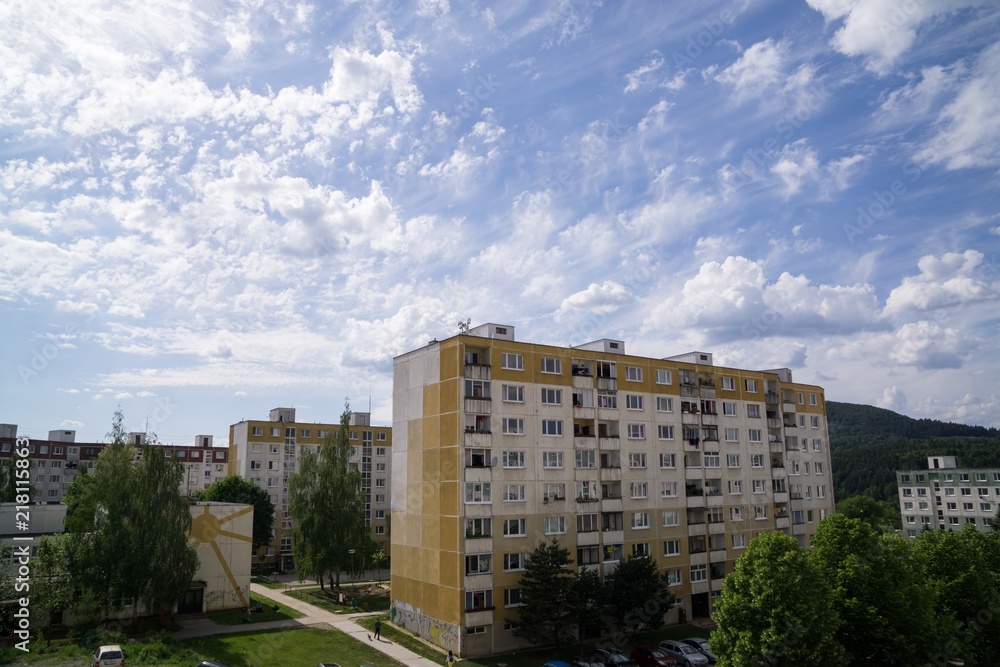 Clouds over the town. Slovakia Clouds over the town. Slovakia
