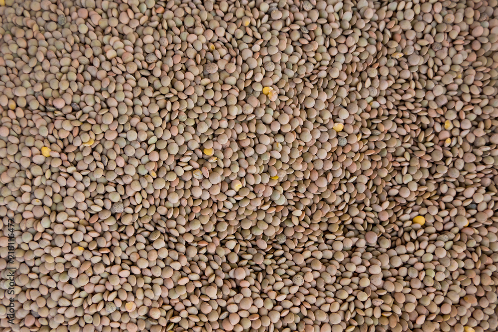 Fresh white lentil stand at a street organic food market. Fresh white lentil stand at a street organic food market.