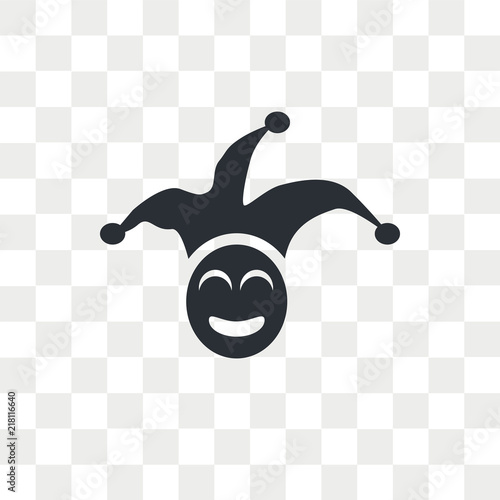 Joker vector icon isolated on transparent background, Joker logo design