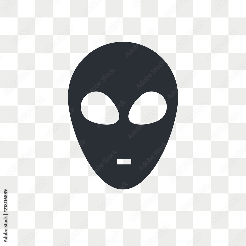 Alien vector icon isolated on transparent background, Alien logo design Alien vector icon isolated on transparent background, Alien logo design