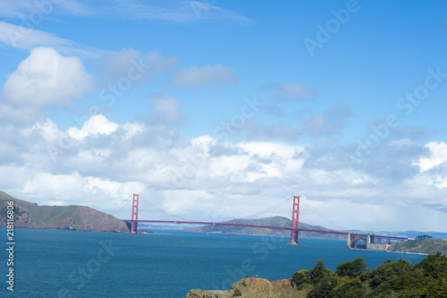 Golden Gate Bridge in lands ends view 