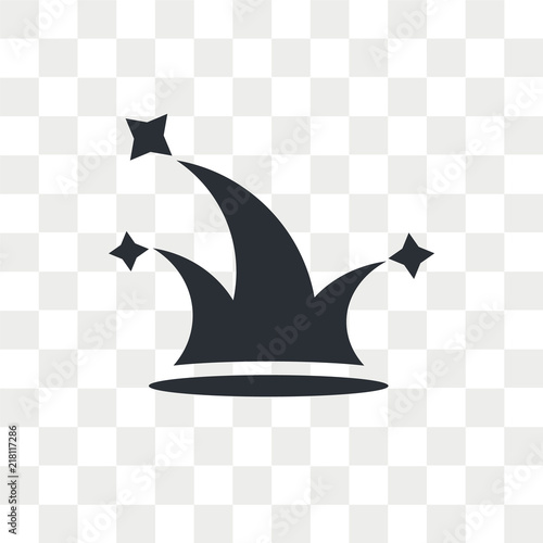 Joker vector icon isolated on transparent background, Joker logo design