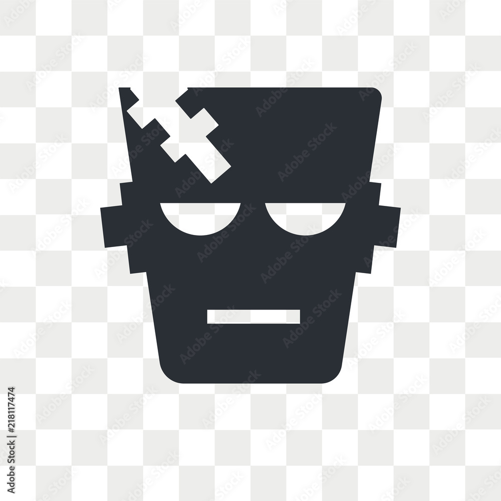 Frankenstein vector icon isolated on transparent background