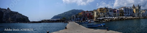 panoramic views of Ischia bridge