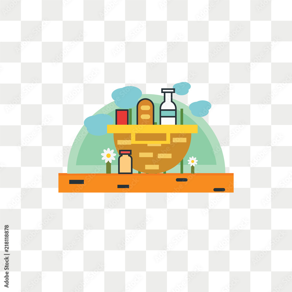 Naklejka premium Groceries vector icon isolated on transparent background, Groceries logo design