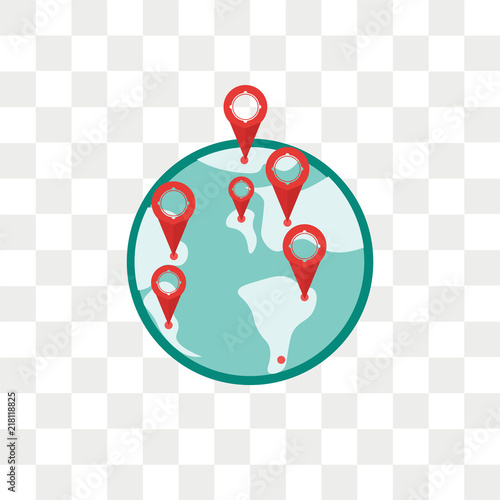 Planet earth vector icon isolated on transparent background, Planet earth logo design