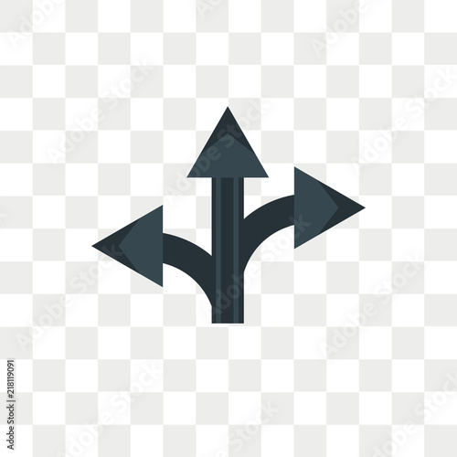 Detour vector icon isolated on transparent background, Detour logo design