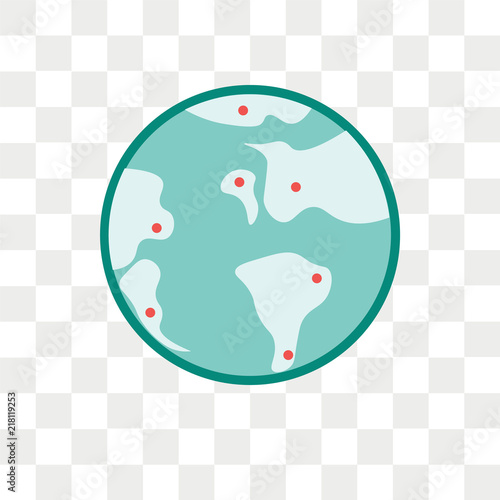 Earth globe vector icon isolated on transparent background, Earth globe logo design