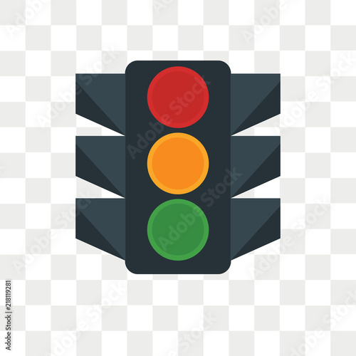 Traffic light vector icon isolated on transparent background, Traffic light logo design
