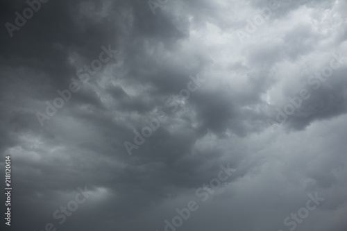 Dark storm clouds in the sky before a rain © Petrova-Apostolova