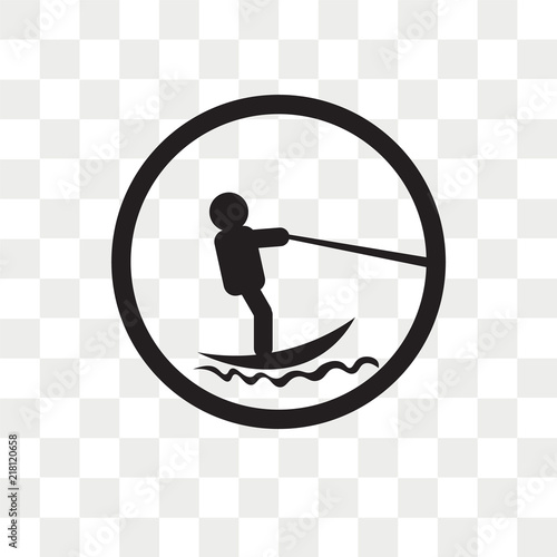 Jet Surfing vector icon isolated on transparent background, Jet Surfing logo design