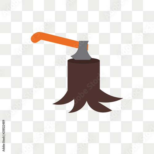 Deforestation vector icon isolated on transparent background, Deforestation logo design