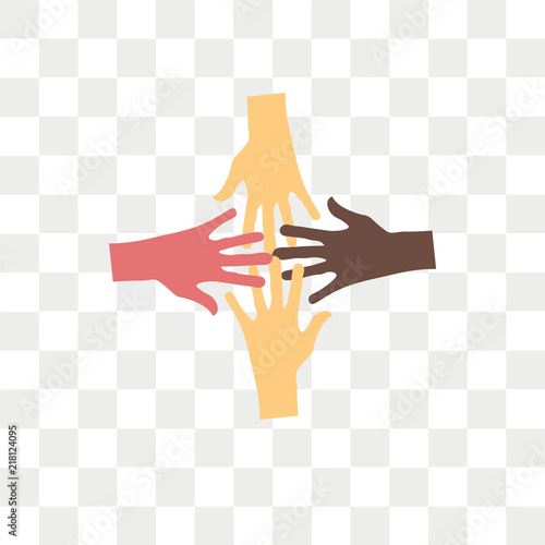 No racism vector icon isolated on transparent background, No racism logo design