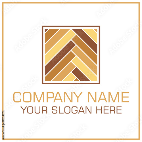 Flat Style Vector Logo Laminate / Parquet for Flooring Company
