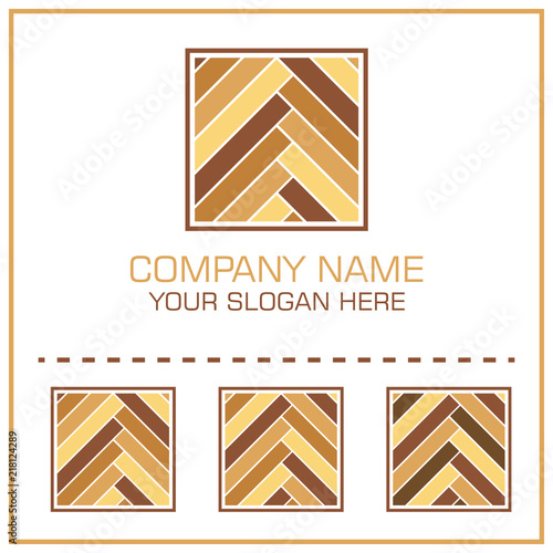 Flat Style Vector Logo Laminate / Parquet for Flooring Company