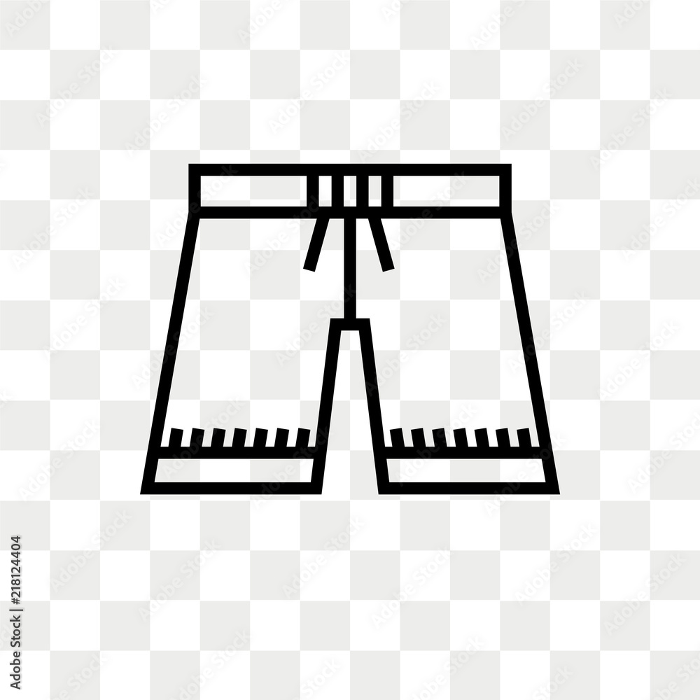 Shorts vector icon isolated on transparent background, Shorts logo design