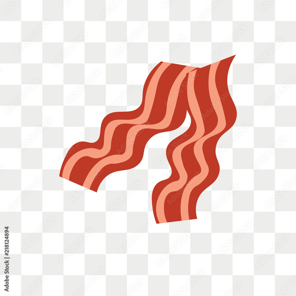 Bacon vector icon isolated on transparent background, Bacon logo design