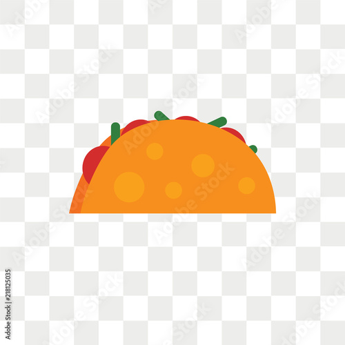 Taco vector icon isolated on transparent background, Taco logo design