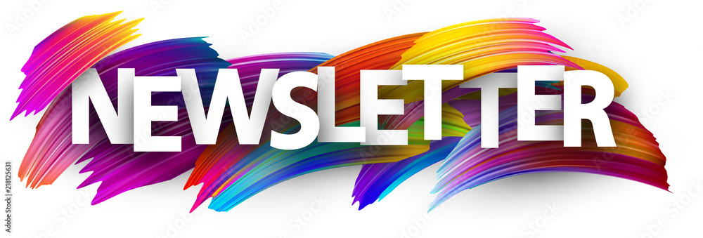 Newsletter banner with colorful brush strokes. Stock Vector | Adobe Stock